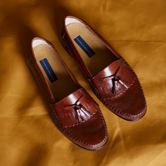 Giorgio Brutini brown leather loafers main image 5